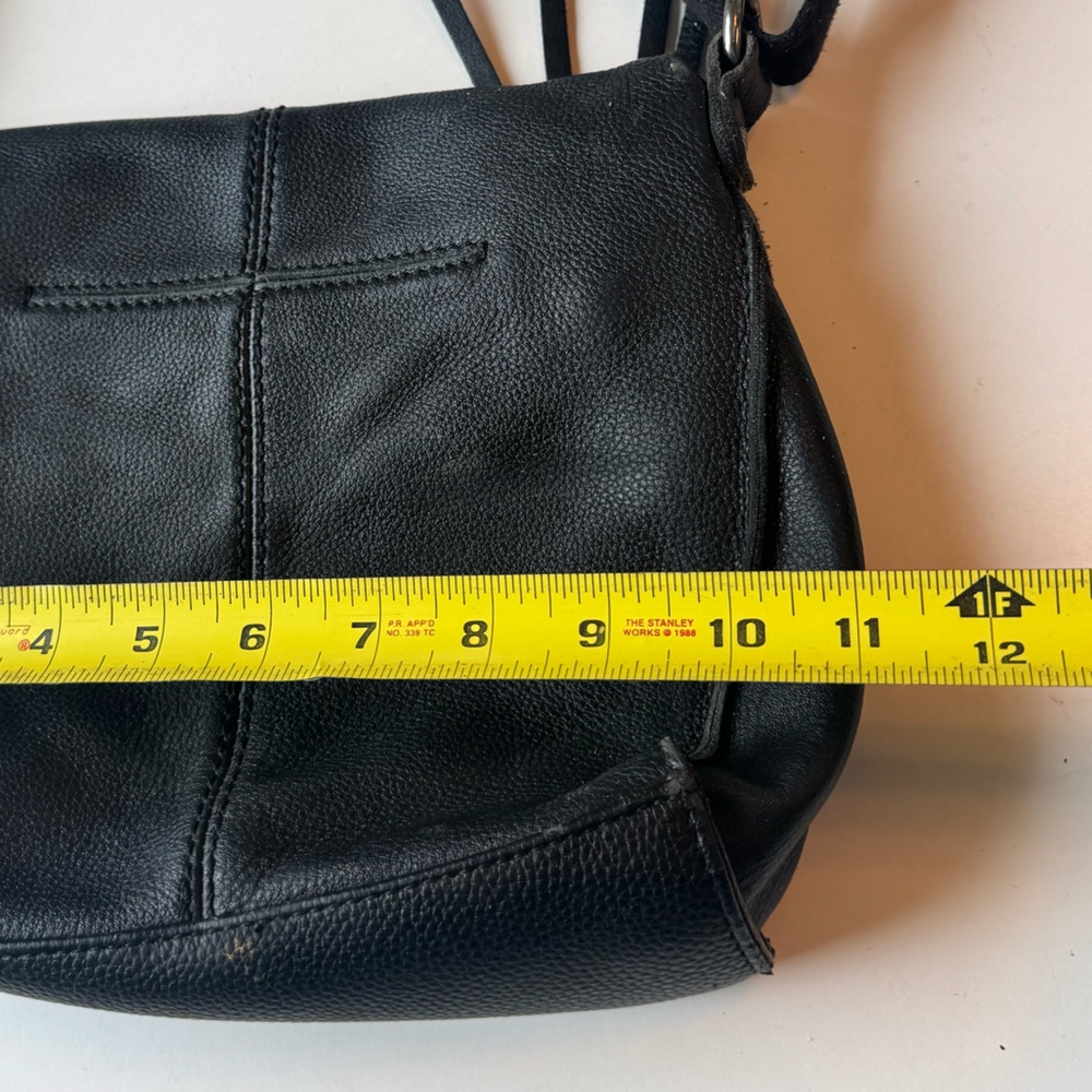 Vintage The Sak Black Leather Western Rocker Women's Shoulder Bag Purse - Picture 8 of 13